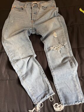 Levi's Light Blue Distressed Skinny Jeans
